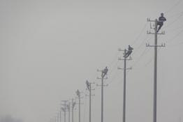 戰(zhàn)嚴寒架線路確保春節(jié)可靠供電