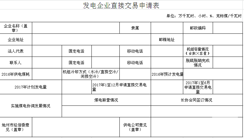 新疆申報(bào)2017年電力用戶與發(fā)電企業(yè)新增電量雙邊交易試點(diǎn)的通知