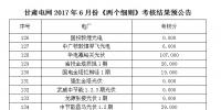  2017年6月份甘肅電網(wǎng)“兩個(gè)細(xì)則”考核結(jié)果
