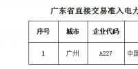 廣東省經(jīng)濟(jì)和信息化委印發(fā)第三十六批直接交易準(zhǔn)入電力大用戶名單的通知