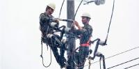 暴雨中電網改造 為電網迎峰度冬打下堅實<font color=
