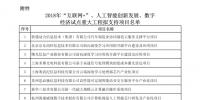 2018年“互聯(lián)網(wǎng)+”、人工智能創(chuàng)新發(fā)展和數(shù)字經(jīng)濟(jì)試點(diǎn)重大工程擬支持項(xiàng)目名單公示