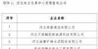 河北電力交易中心關(guān)于28家售電公司公示結(jié)果的公告