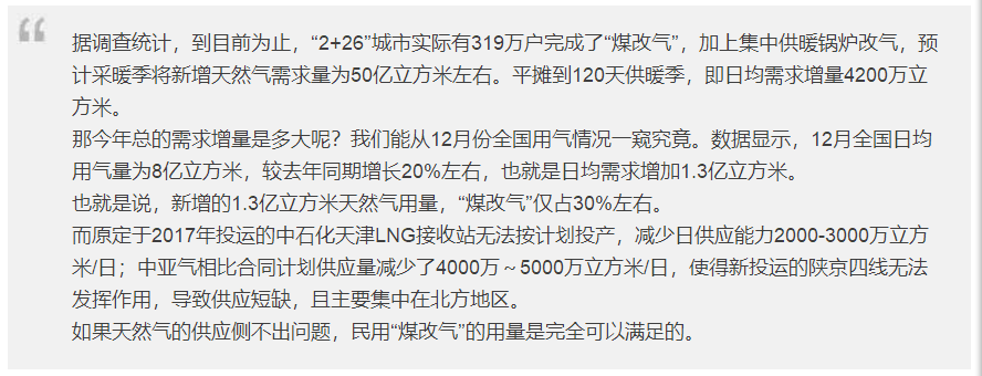 “氣荒”這口鍋，煤改氣不全背