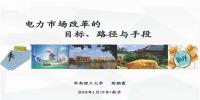 PPT | 電力市場改革的目標(biāo)、路徑與手段