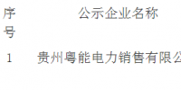2018年2月納入貴州省電力市場主體目錄售電公司名單