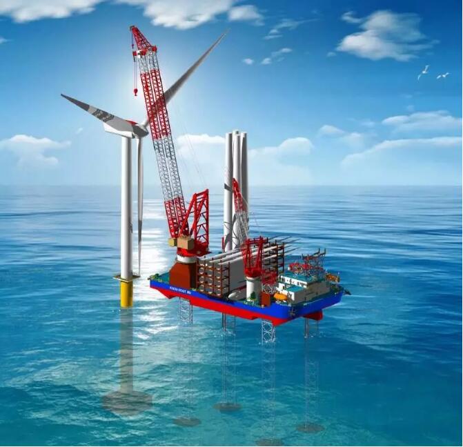 桁架樁腿自升式！中國最先進(jìn)風(fēng)電安裝平臺開工