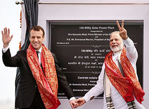 法國(guó)與印度合作建設(shè)太陽(yáng)能發(fā)電廠