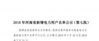  河南公示2018年第七批1284家電力用戶(hù)（附名單）