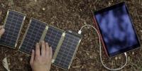 薄如紙片的便攜式太陽能電池板: 兩小時給手機充滿電