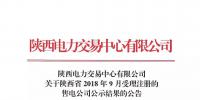 陜西電力交易中心有限公司關(guān)于陜西省2018年9月受理注冊的售電公司公示結(jié)果的公告