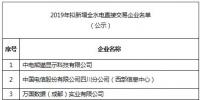 四川公示13家2019年擬新增全水電直接交易企業(yè)