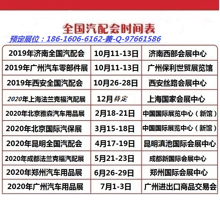 2020年昆明全國(guó)汽配會(huì)-昆明2020年全國(guó)汽配會(huì)