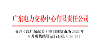 2023年8月13日南方（以廣東起步）電力現(xiàn)貨市場結(jié)算運(yùn)行日報